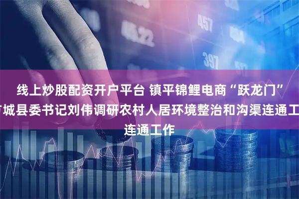 线上炒股配资开户平台 镇平锦鲤电商“跃龙门” 方城县委书记刘伟调研农村人居环境整治和沟渠连通工作