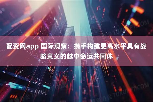 配资网app 国际观察：携手构建更高水平具有战略意义的越中命运共同体