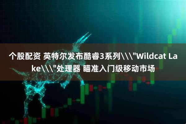 个股配资 英特尔发布酷睿3系列\